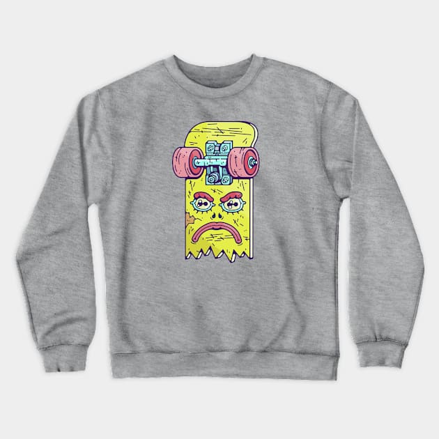 Angry Broken Skate Crewneck Sweatshirt by Franjos